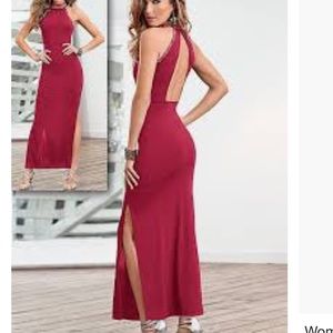 Venus long chocker dress, US 2